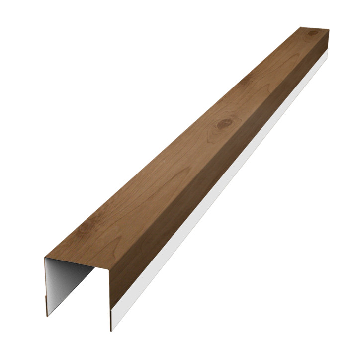 Планка вертикальная обратная для забора жалюзи Palermo 0,45 Print Premium Pine Wood Fresh (3м)