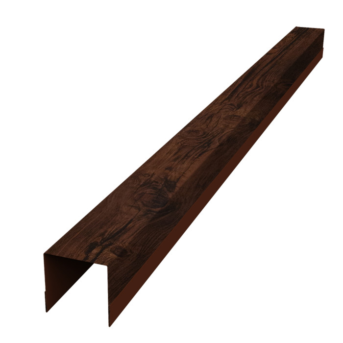 Планка вертикальная обратная для забора жалюзи Palermo 0,45 Print Elite Cherry Wood TwinColor (2м)