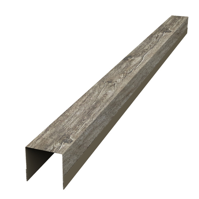 Планка вертикальная обратная для забора жалюзи Palermo 0,45 Print Elite Nordic Wood TwinColor (1,8м)