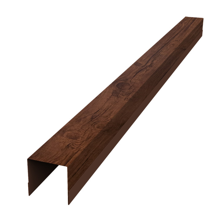 Планка вертикальная обратная для забора жалюзи Palermo 0,45 Print Premium Cherry Wood Fresh TwinColor (2,5м)
