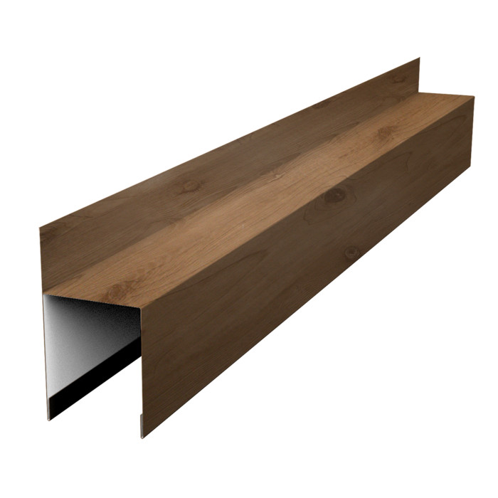 Планка опорная составная внешняя для забора жалюзи Palermo 0,45 Print Premium Pine Wood Fresh (2м)