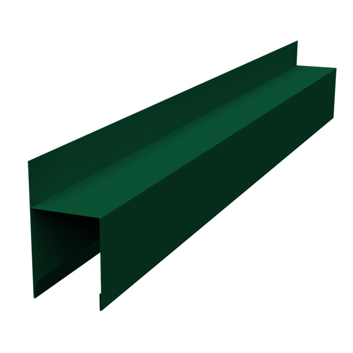 Планка опорная составная внешняя для забора жалюзи Palermo 0,45 PE-Double RAL 6005 зеленый мох (2,5м)