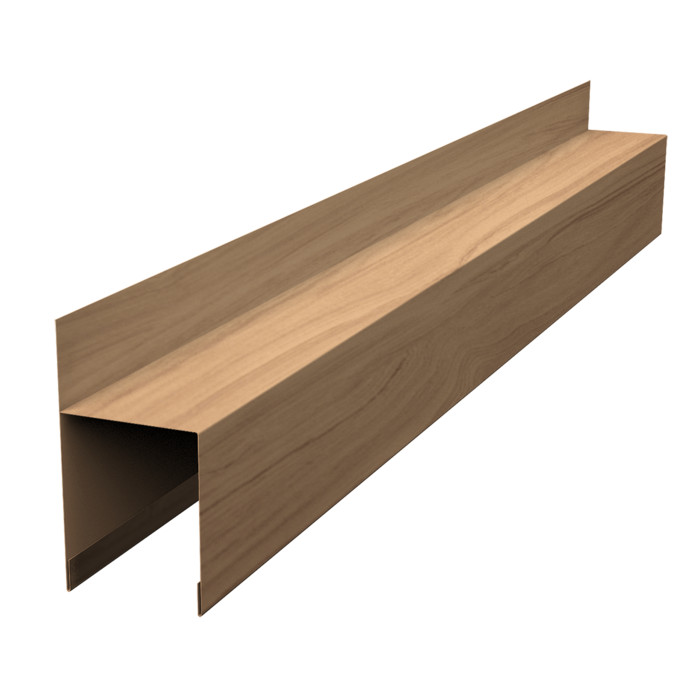 Планка опорная составная внешняя для забора жалюзи Palermo 0,45 Print Elite Honey Wood TwinColor (1,8м)