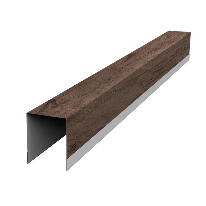 Планка опорная составная внутренняя для забора жалюзи Palermo 0,45 Print Premium Almond Wood Fresh (2м)