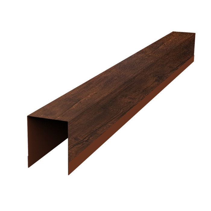 Планка опорная составная внутренняя для забора жалюзи Palermo 0,45 Print Premium Cherry Wood Dark FTC (1,8м)
