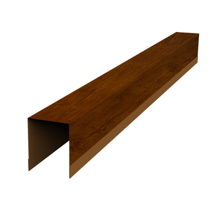 Планка опорная составная внутренняя для забора жалюзи Palermo 0,45 Print Premium Golden Wood Intense FTC (2м)