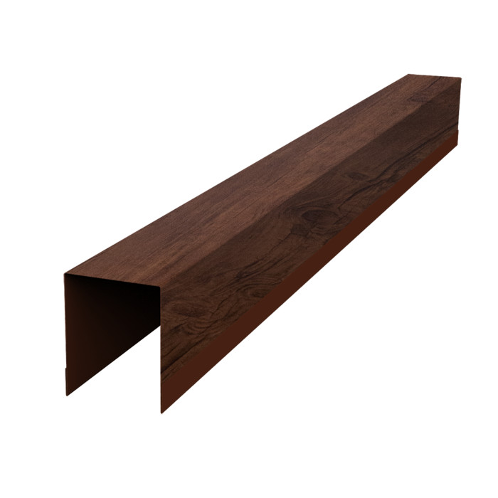 Планка опорная составная внутренняя для забора жалюзи Palermo 0,45 Print Premium Cherry Wood Fresh TwinColor (3м)