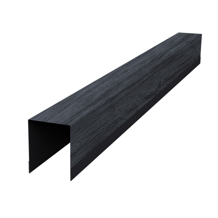 Планка опорная составная внутренняя для забора жалюзи Palermo 0,45 Print Premium Grey Wood TwinColor (2м)