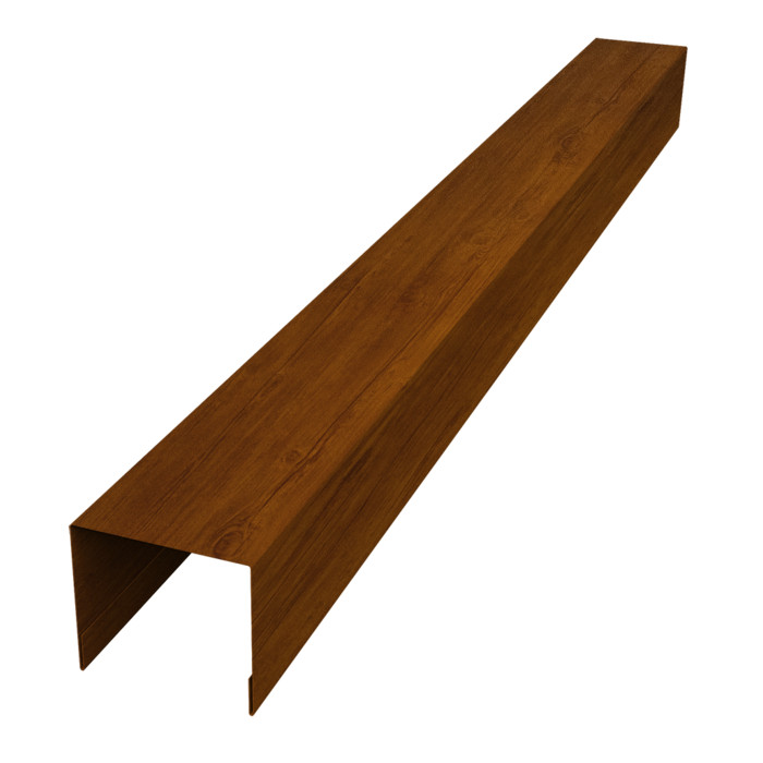 Стойка боковая крепежная для забора жалюзи Palermo 0,45 Print-double Premium Golden Wood Intense F (3м)