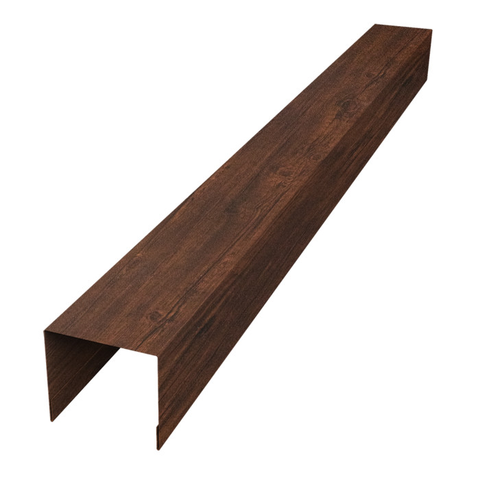 Стойка боковая крепежная для забора жалюзи Palermo 0,45 Print-Double Premium Cherry Wood Dark F (2м)