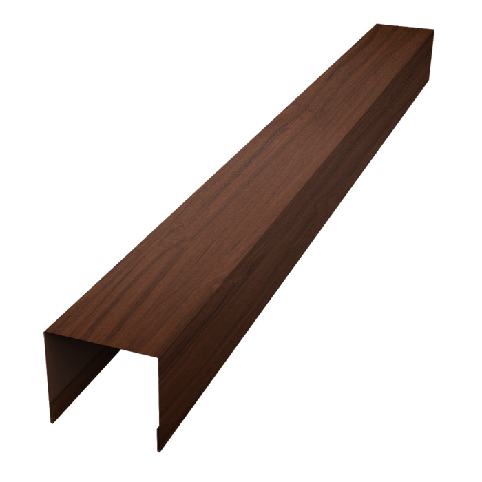 Стойка боковая крепежная для забора жалюзи Palermo 0,45 Print Elite Choco Wood TwinColor (1,8м)