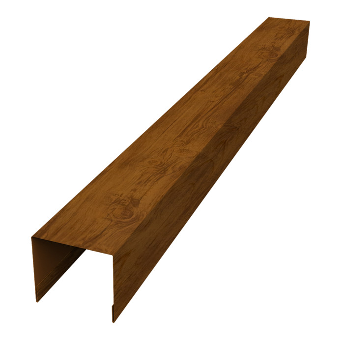 Стойка боковая крепежная для забора жалюзи Palermo 0,45 Print Elite Golden Wood TwinColor (2,5м)