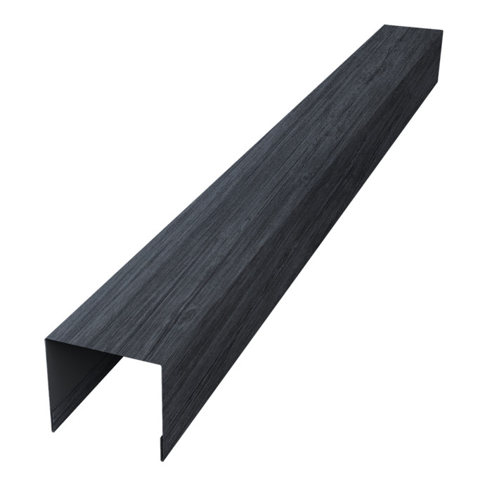 Стойка боковая крепежная для забора жалюзи Palermo 0,45 Print Premium Grey Wood TwinColor (2,5м)