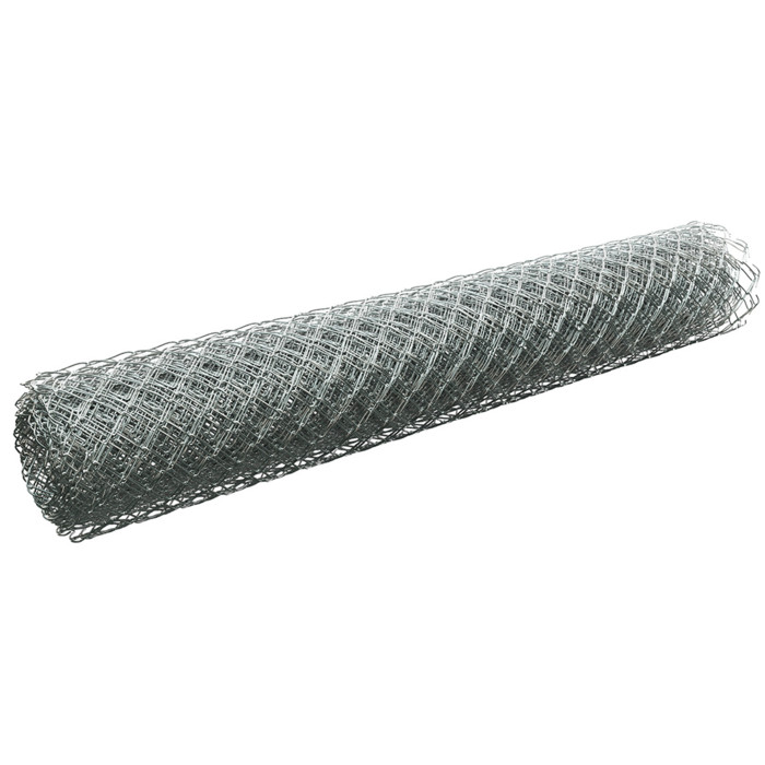 Сетка рабица оцинкованная 5х5 мм / 1,5х10 м / d 1,6 мм зеленая