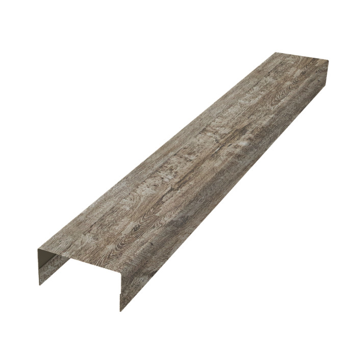 Крышка забора для горизонтального монтажа штакетника 0,45 Print Elite Nordic Wood TwinColor (2,5м)