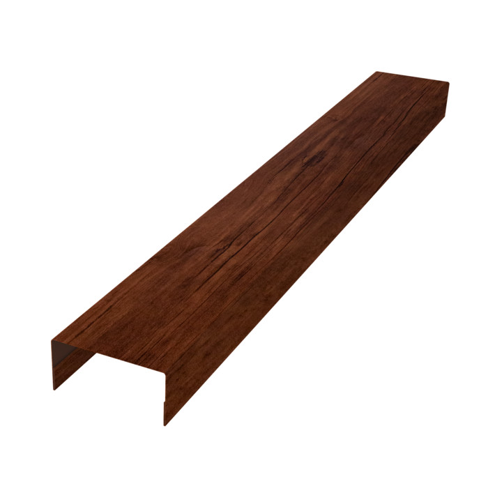 Крышка забора для горизонтального монтажа штакетника 0,45 Print Premium Cherry Wood Fresh TwinColor (2,5м)