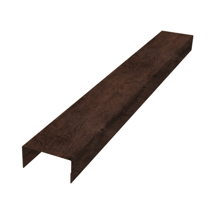 Крышка забора для горизонтального монтажа штакетника 0,45 Print Elite Antique Wood TwinColor (3м)