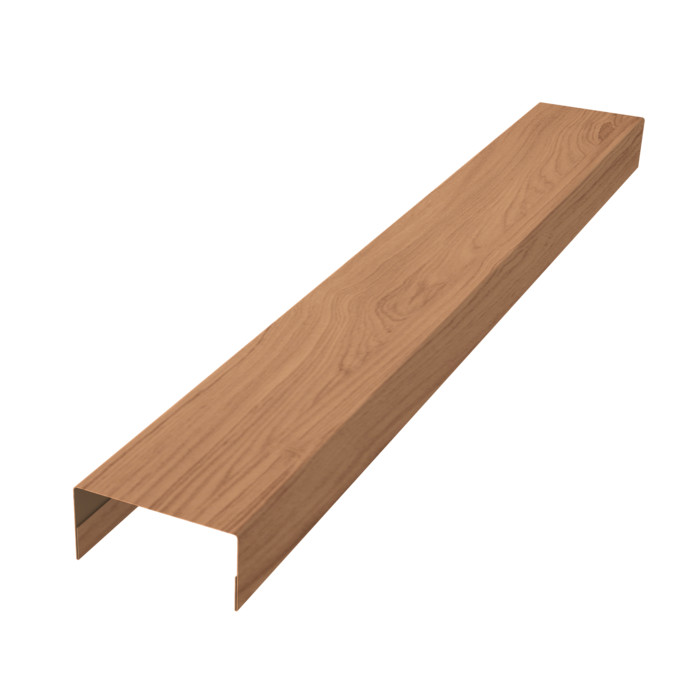 Крышка забора для горизонтального монтажа штакетника 0,45 Print Elite Honey Wood TwinColor (2м)