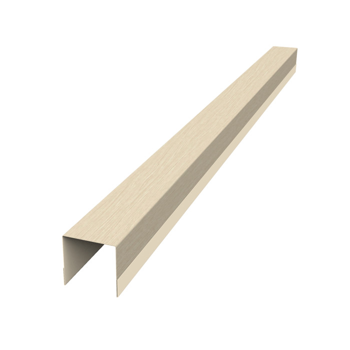 Планка вертикальная обратная для горизонтального монтажа штакетника 0,45 Print Elite Milky Wood TwinColor (1,8м)