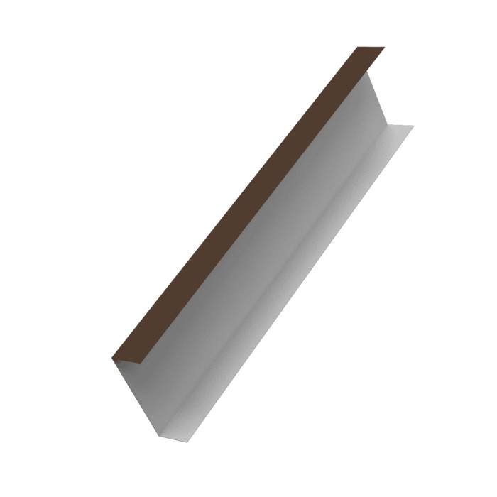 Декоративная накладка на столб универсальная 60х60 для забора жалюзи 0,45 Drap RAL 8017 шоколад (2м)