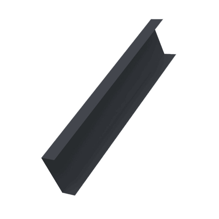 Декоративная накладка на столб универсальная 62х55 для забора жалюзи 0,45 PE-Double RAL 7024 мокрый асфальт (2,5м)