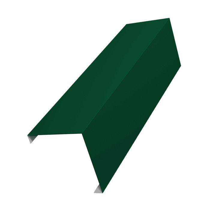 Декоративная накладка на столб универсальная угловая 62х55 для забора жалюзи 0,5 Satin Matt TX RAL 6005 зеленый мох (3м)